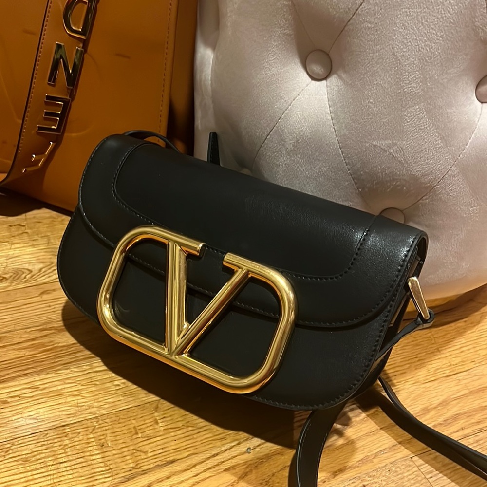 Black Valentino Supervee leather crossbody bag